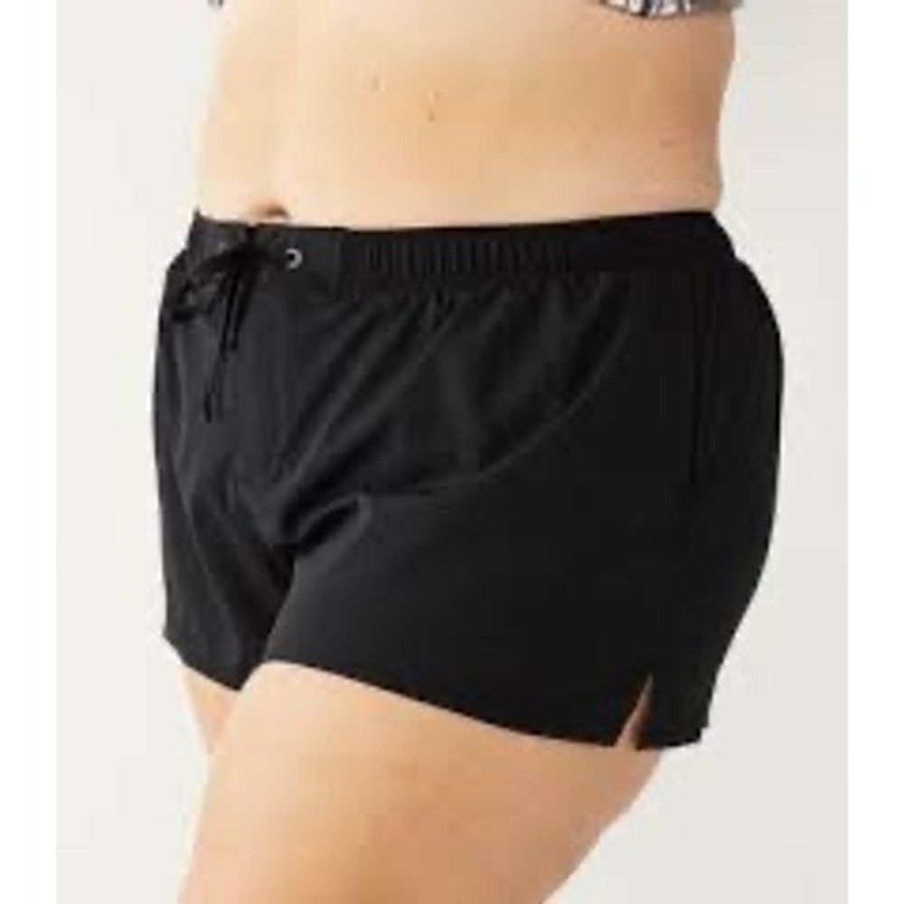 Bal Harbour Swim Board Shorts Women XXL Black New 3" Taslan Drawstring 4000009